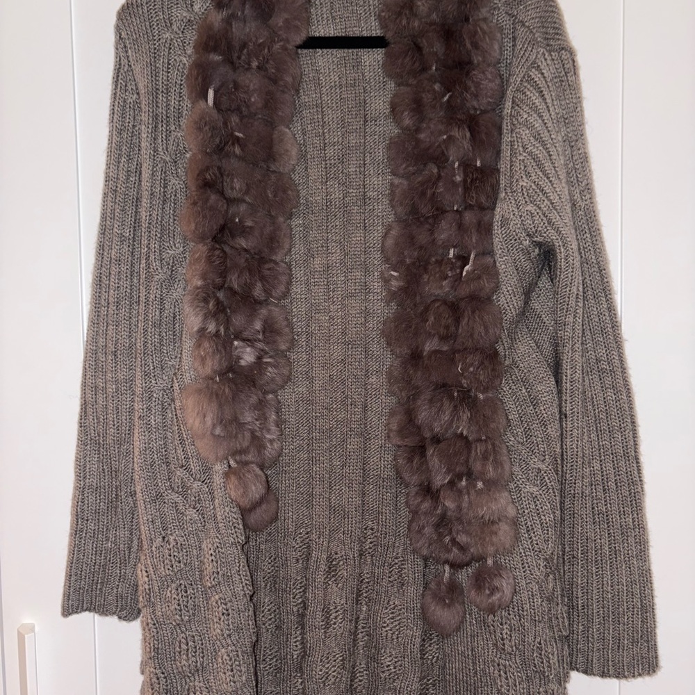 Cozy Brown Knit Teddy Jacket